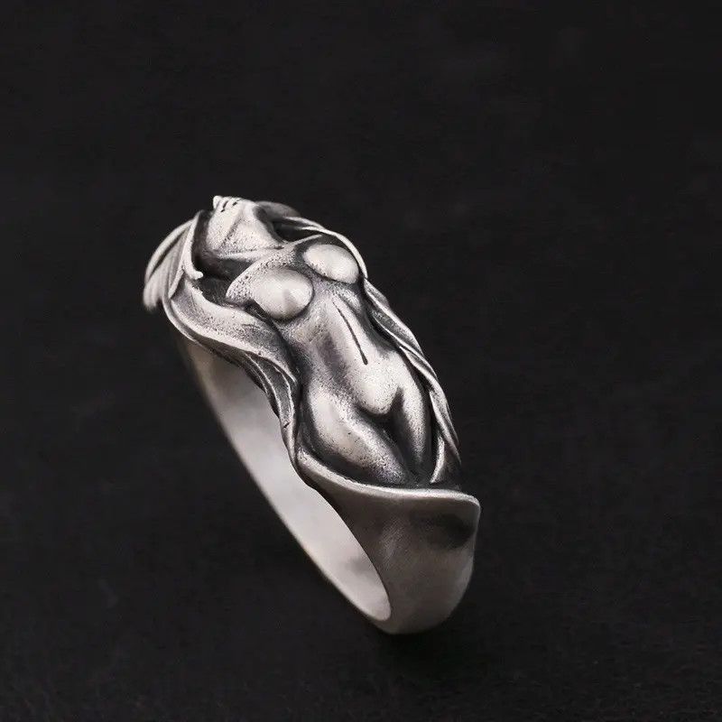 Handmade × Jewelry Nude Women Retro Ring Size ONE SIZE - 5 Thumbnail