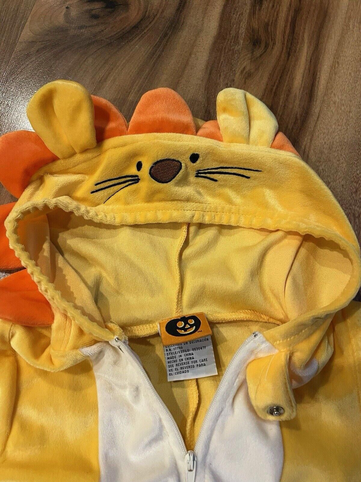 Designer Lion Halloween Costume Yellow Orange One Pc Baby Infant 3M Size ONE SIZE - 3 Thumbnail