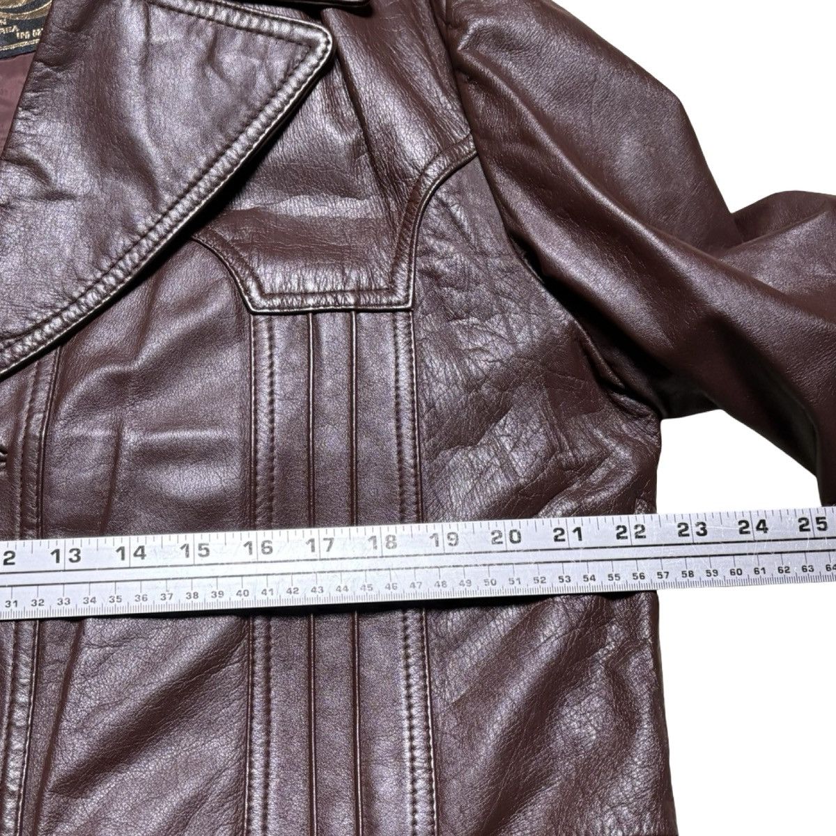 Other Vtg Montgomery Ward Brown DISCO MOB Mafia Leather Jacket 42R Size US L / EU 52-54 / 3 - 4 Thumbnail
