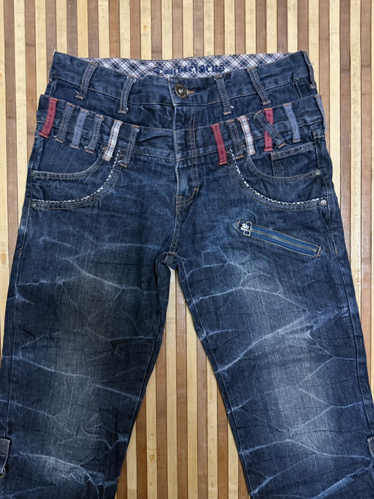 Japanese Brand Double Focus Cropped Pants Double Waist / Streetwear Size US 31 - 3 Thumbnail