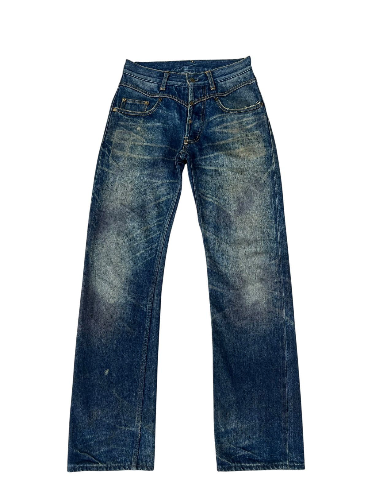 Japanese Brand Gangsterville Glad Hand Japan Dirty Mud Denim Selvedge Jeans Size US 28 / EU 44 - 1 Thumbnail