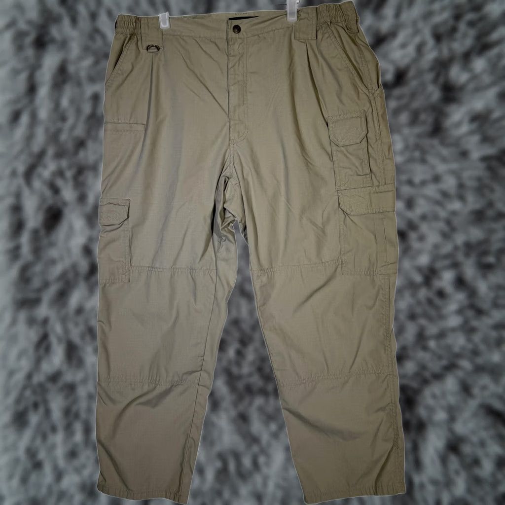 Vintage 5.11 Tactical Pants Mens 42x30 Khaki Ripstop Cargo Elastic Waist CCW D-Ring Pants Mens 42 Khaki Cargo Pants Size US 42 / EU 58 - 1 Thumbnail