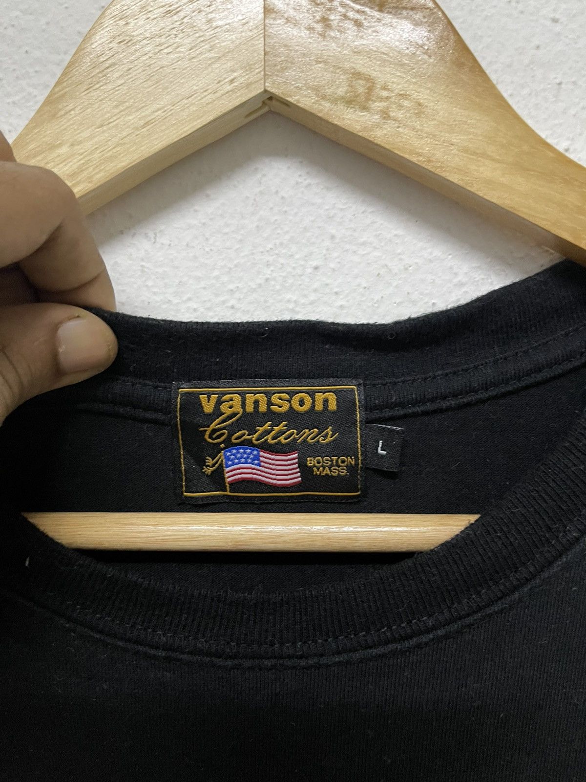 Vanson Leathers 2000s VANSON LEATHER FLAME SLEEVE TSHIRT RARE Size US M / EU 48-50 / 2 - 12 Thumbnail