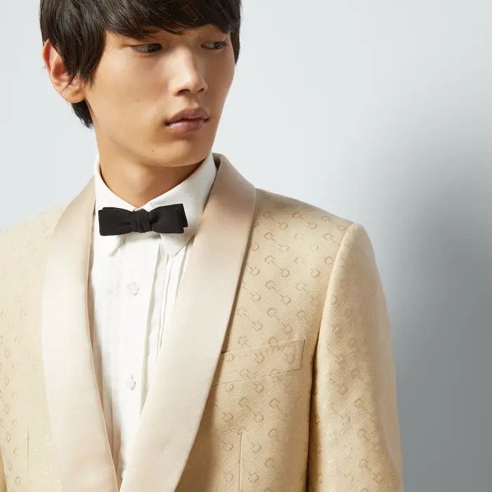 Gucci o1loc1c1225 770370 Horsebit Wool Silk Jacquard Jacket Size US S / EU 44-46 / 1 - 7 Thumbnail