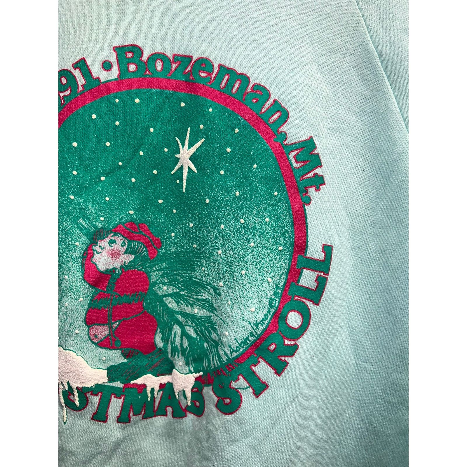 Vintage Vintage Christmas Stroll Sweatshirt Crewneck Bozeman 90s M Size US M / EU 48-50 / 2 - 4 Thumbnail