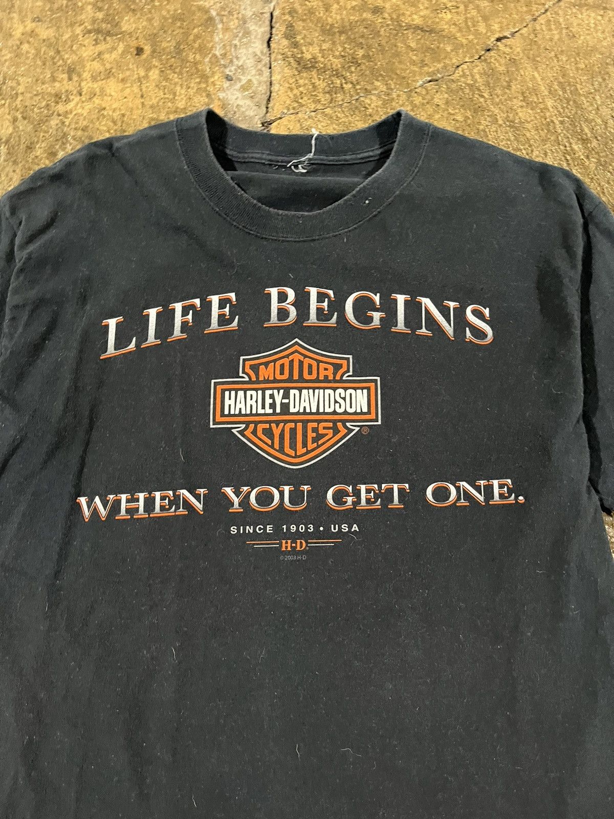 Harley Davidson × Vintage Vintage Harley Davidson Y2K Biker Grunge Logo Tee Shirt Size US L / EU 52-54 / 3 - 4 Thumbnail