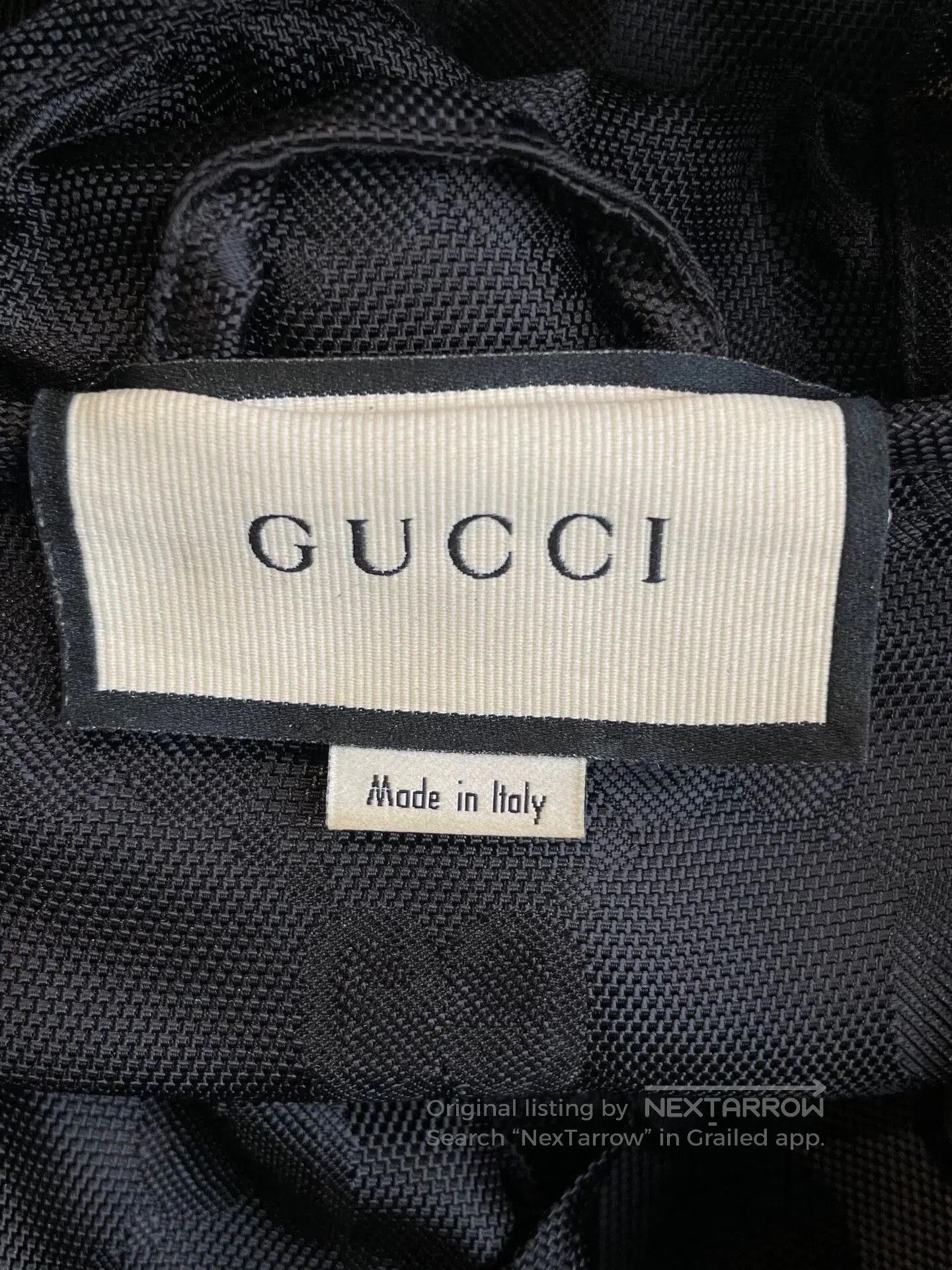 Gucci gucci full logo black coat size 50. Size US M / EU 48-50 / 2 - 5 Thumbnail