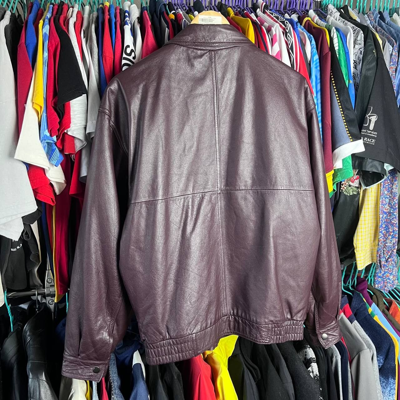 Vintage Vintage St Michael Real Leather Biker Brown Bomber Jacket Size US M / EU 48-50 / 2 - 8 Thumbnail