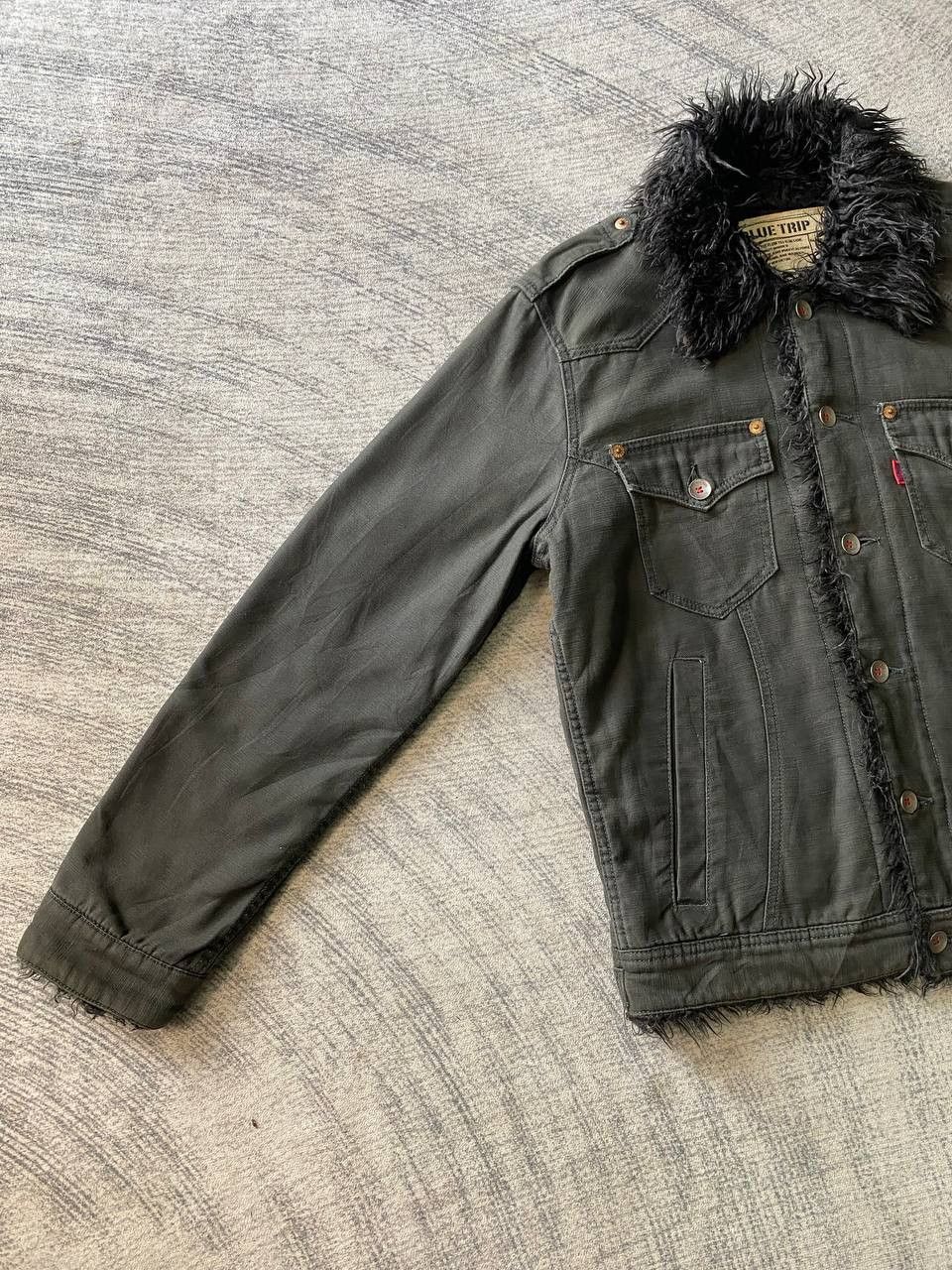 Edwin × Japanese Brand Edwin Trucker Jacket Faux Fur Lining Size US M / EU 48-50 / 2 - 3 Thumbnail