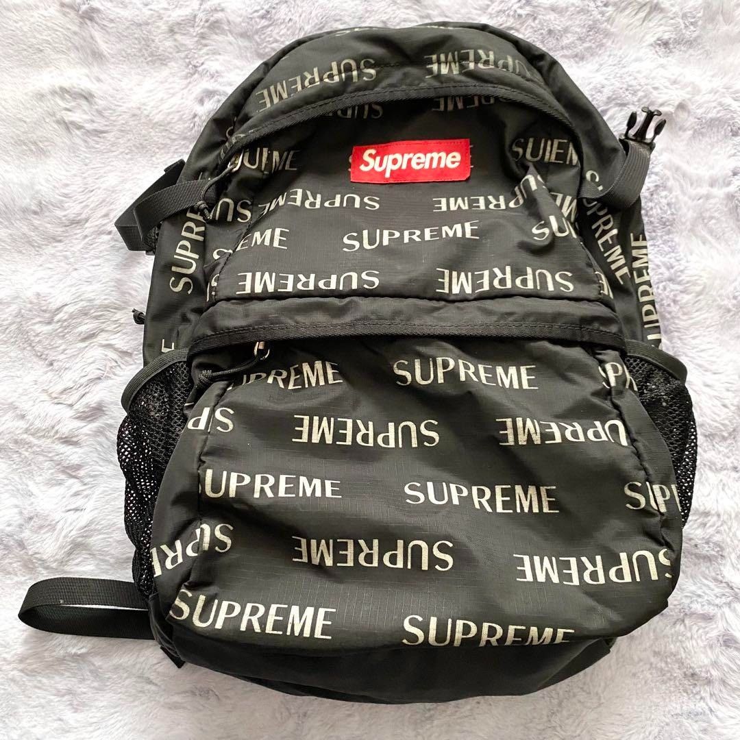 Supreme SUPREME backpack box-logo all-over black One Size