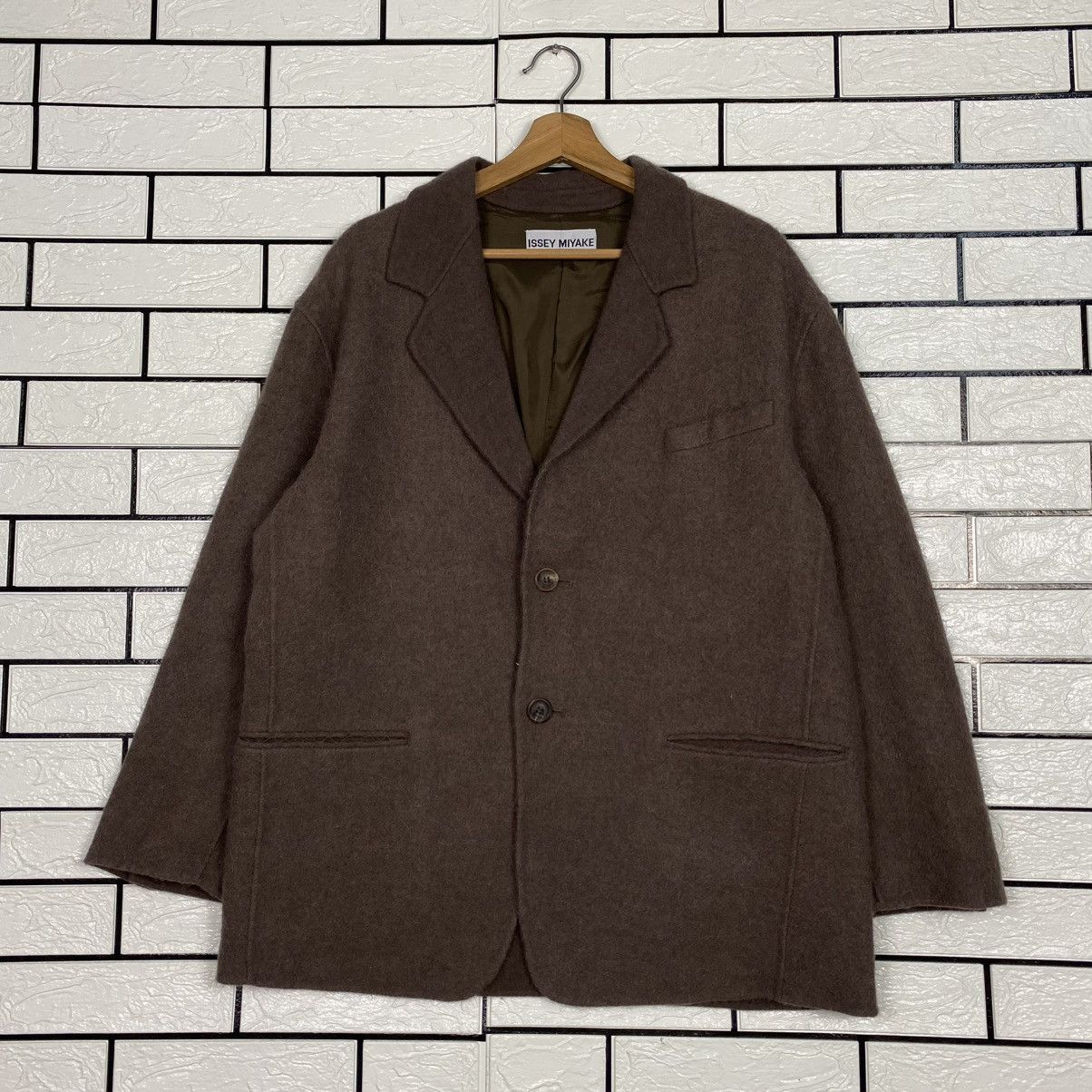 Issey Miyake 🔥VINTAGE WOOL JACKET BUTTON ISSEY MIYAKE RUNWAY Size US L / EU 52-54 / 3 - 1 Thumbnail