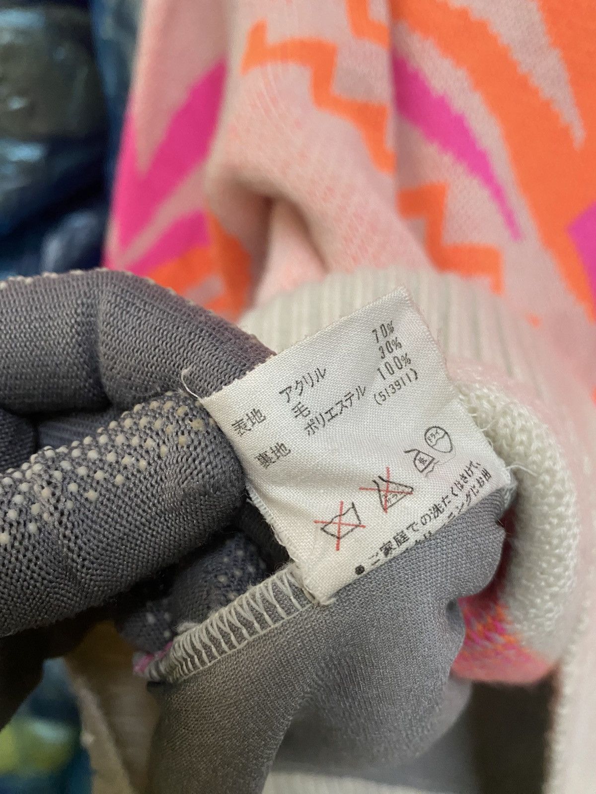 Descente Vintage DESCENTE Racing Knit Sweater 90s Retro Pink Neon Size US M / EU 48-50 / 2 - 14 Thumbnail