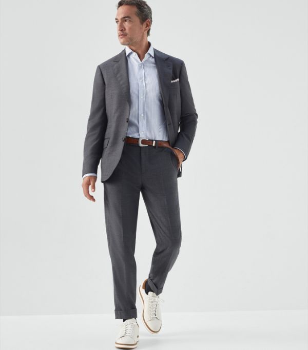 Brunello Cucinelli Suit in Grey Size 34R - 1 Thumbnail