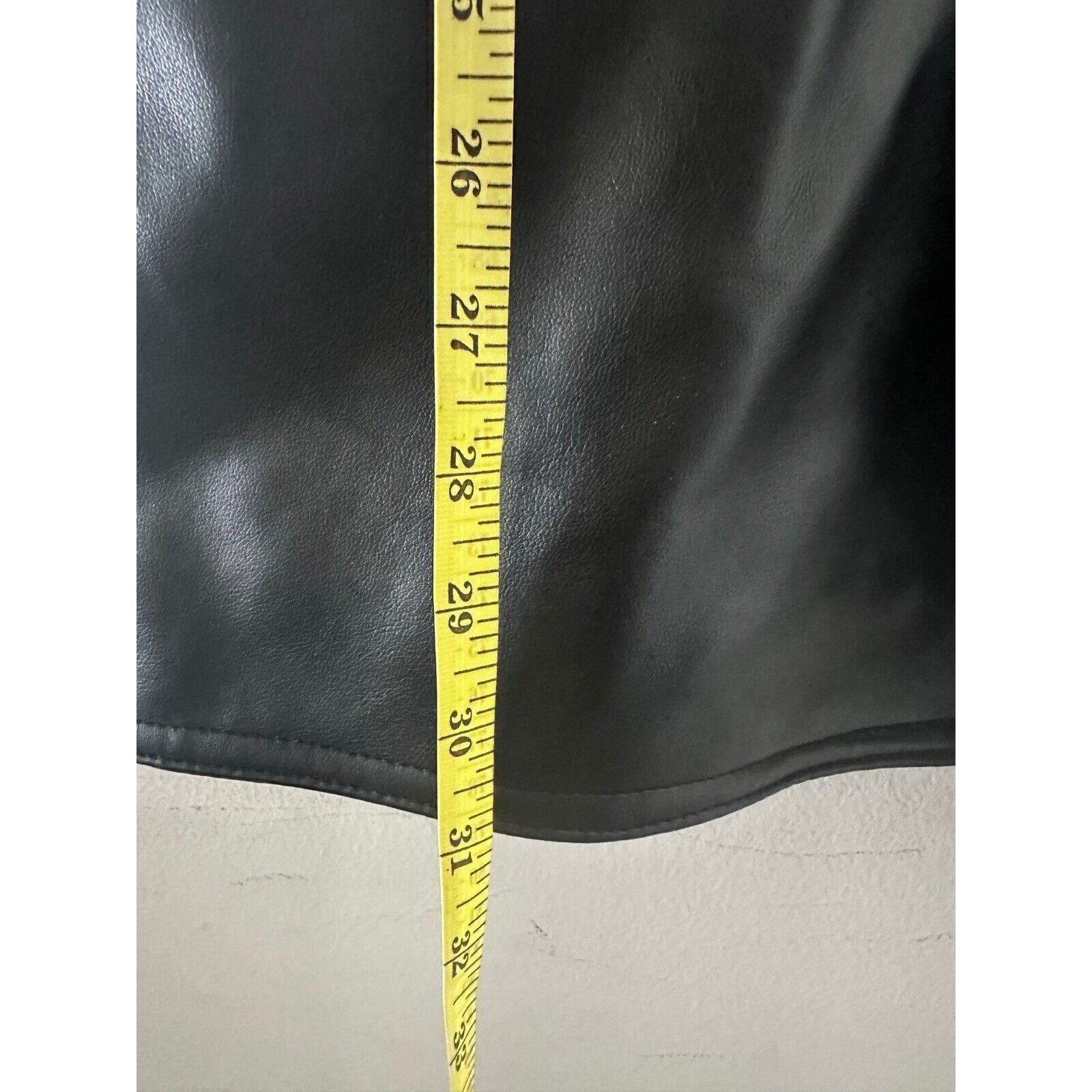 Armani Collezioni Collezioni Black Faux Leather Mid-Length Jacket NWT Mens M/L Size US M / EU 48-50 / 2 - 3 Thumbnail