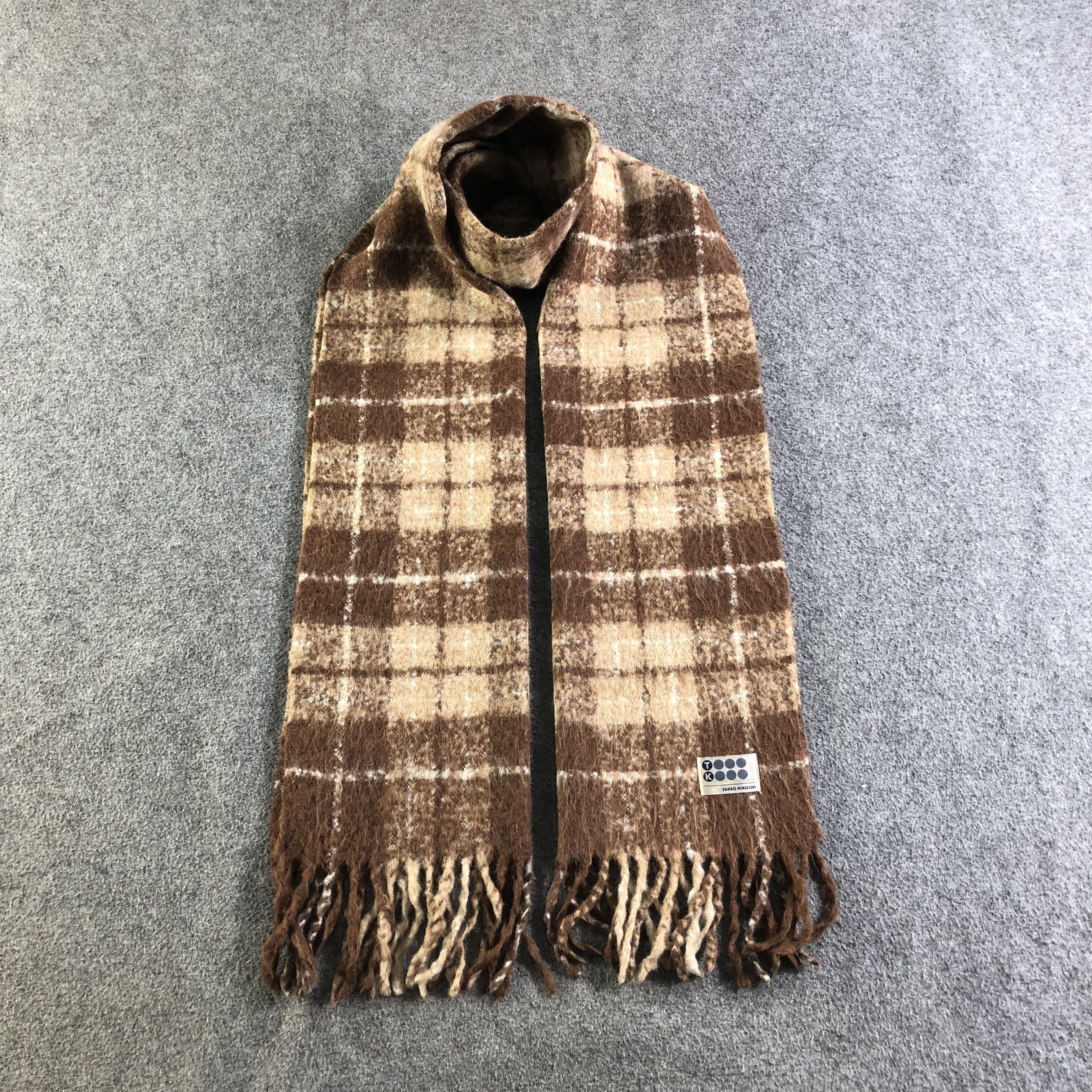 Takeo Kikuchi Tartan Scarf Muffler Neckwear V2519