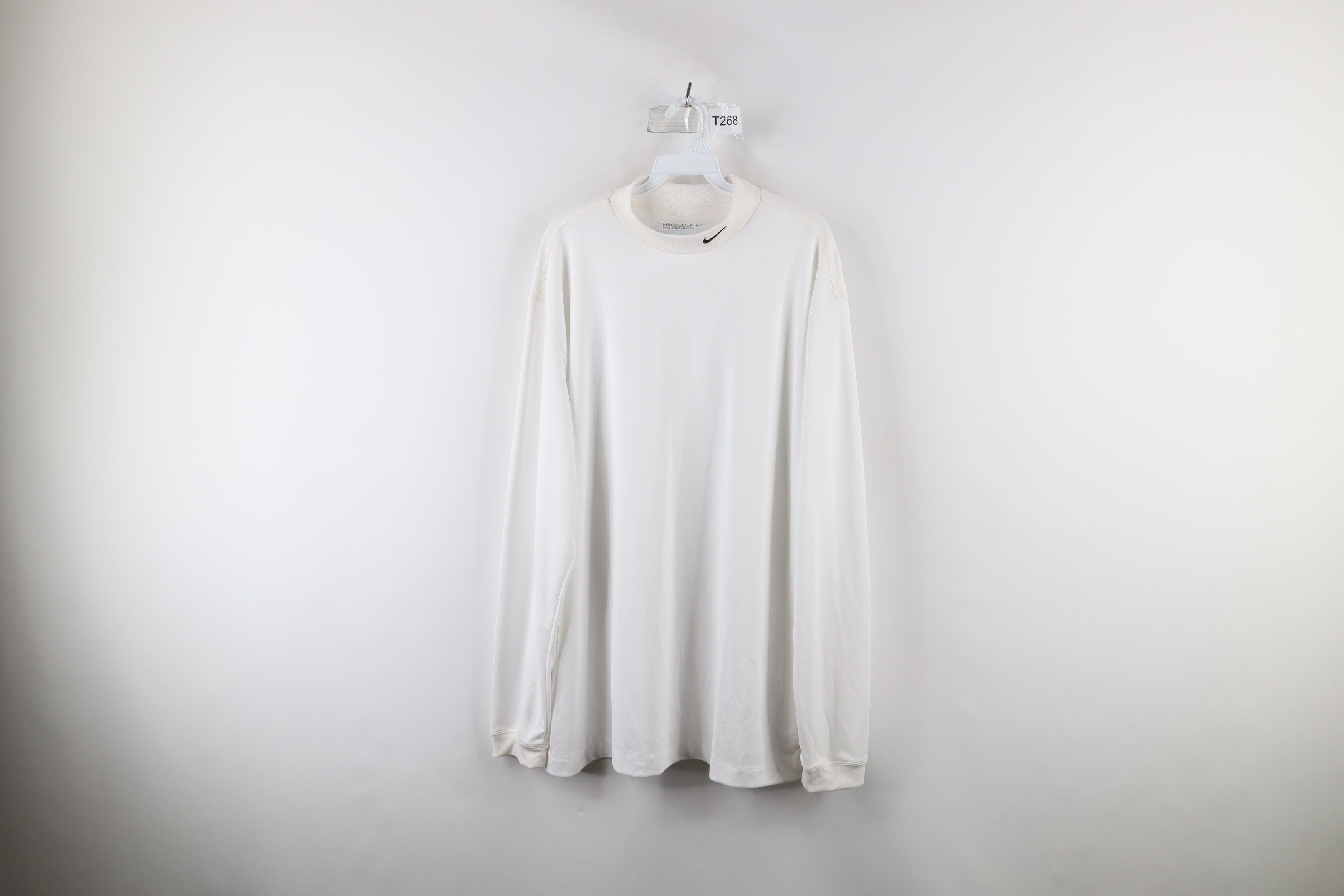 Nike × Vintage Vintage Nike Golf Scott Mini Swoosh Mock Neck T-Shirt White Size US XL / EU 56 / 4 - 1 Thumbnail