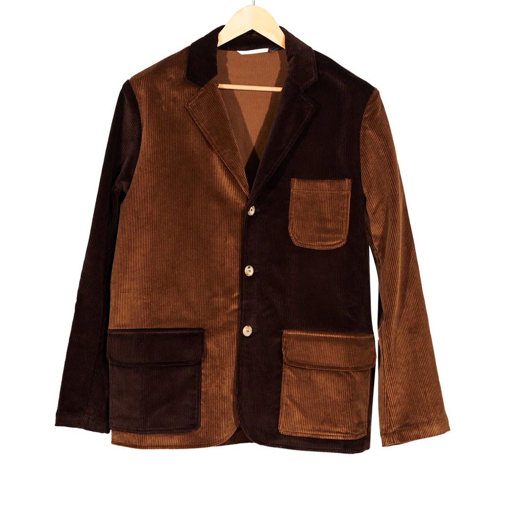 De Bonne Facture 💚 FW23 De Bonne Facture Paneled Corduroy Multicolor Blazer Size 50R - 1 Thumbnail