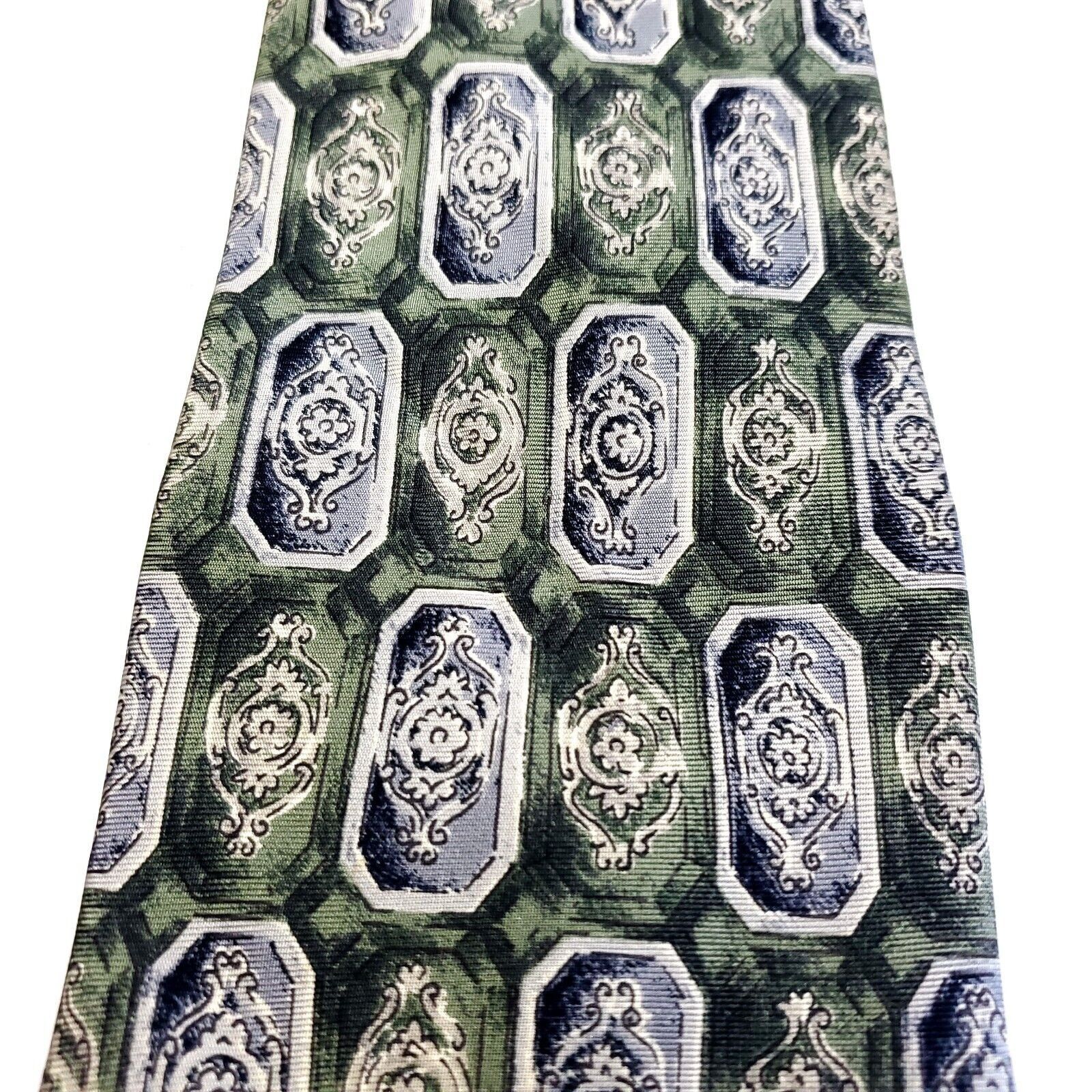 Croft & Barrow Croft & Barrow Basics Green Abstract Print Wide Silk Tie Size ONE SIZE - 2 Thumbnail