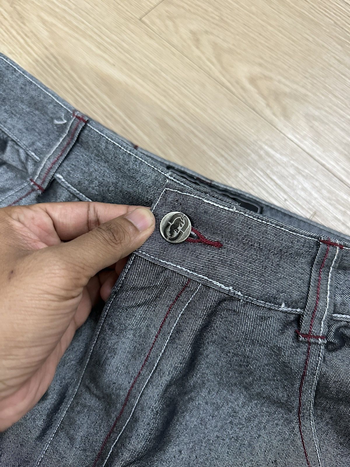 Ecko Unltd. × JNCO × Vintage Rare Vintage Y2K Ecko Unltd Baggy Goth Bondage Jeans Jnco Size US 34 / EU 50 - 8 Thumbnail