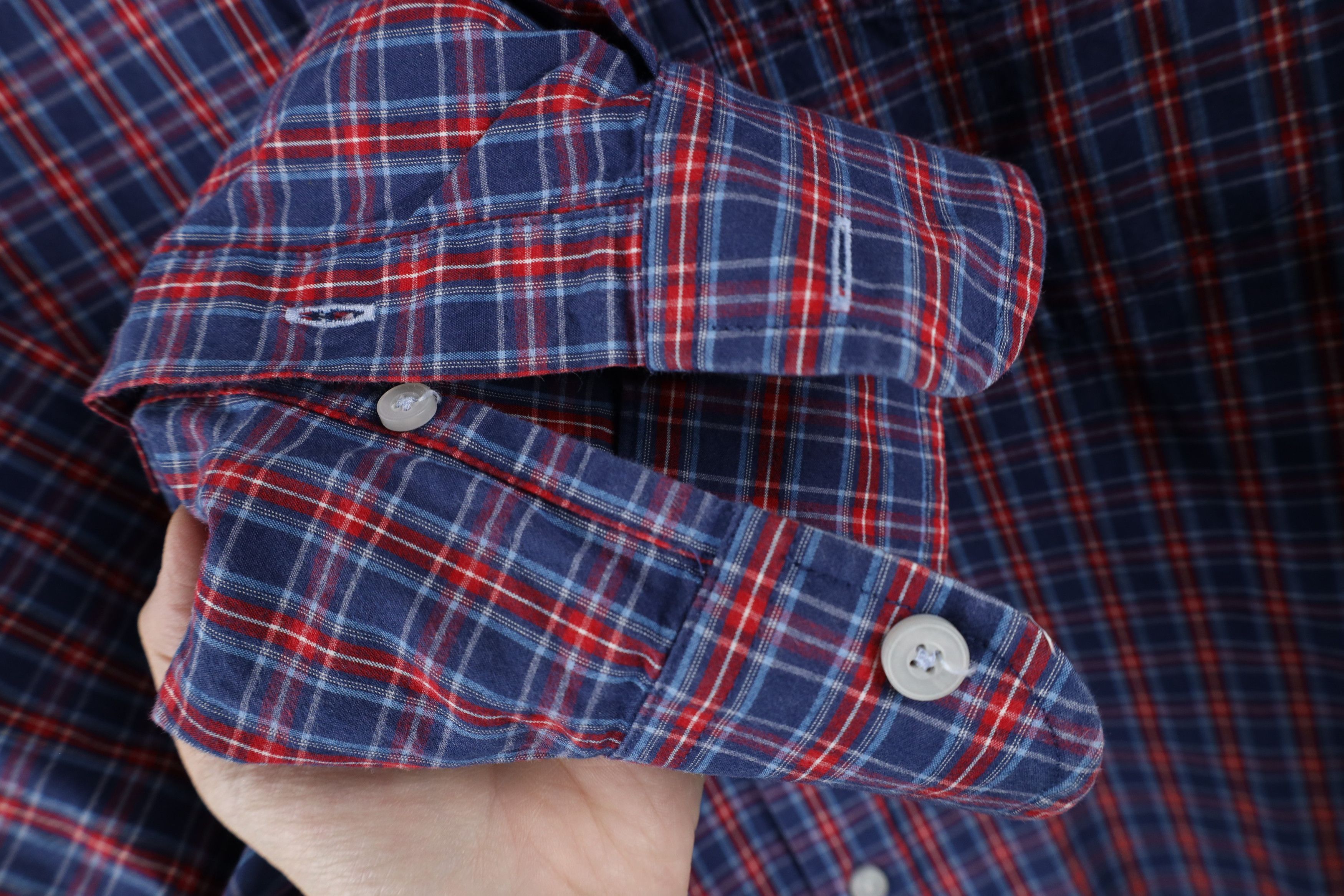 UNTUCKit × Vintage Untuckit Long Sleeve Collared Button Shirt Blue Plaid Cotton Size US XL / EU 56 / 4 - 6 Thumbnail