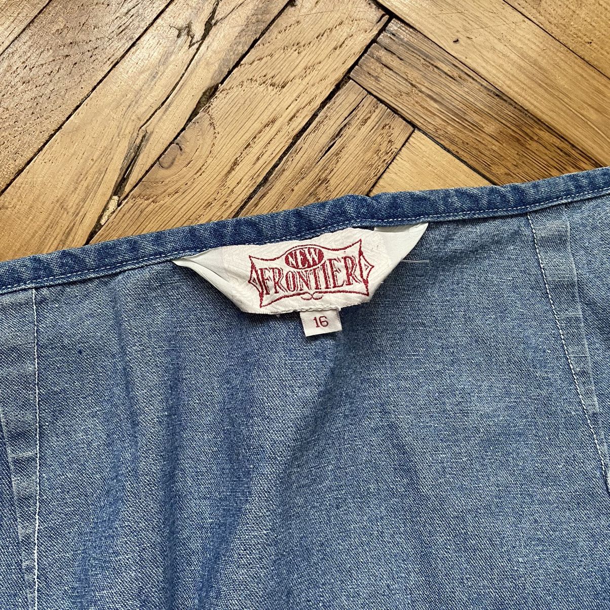 Vintage Vintage Japan style Denim Skirt Size 34" / US 12 / IT 48 - 4 Thumbnail