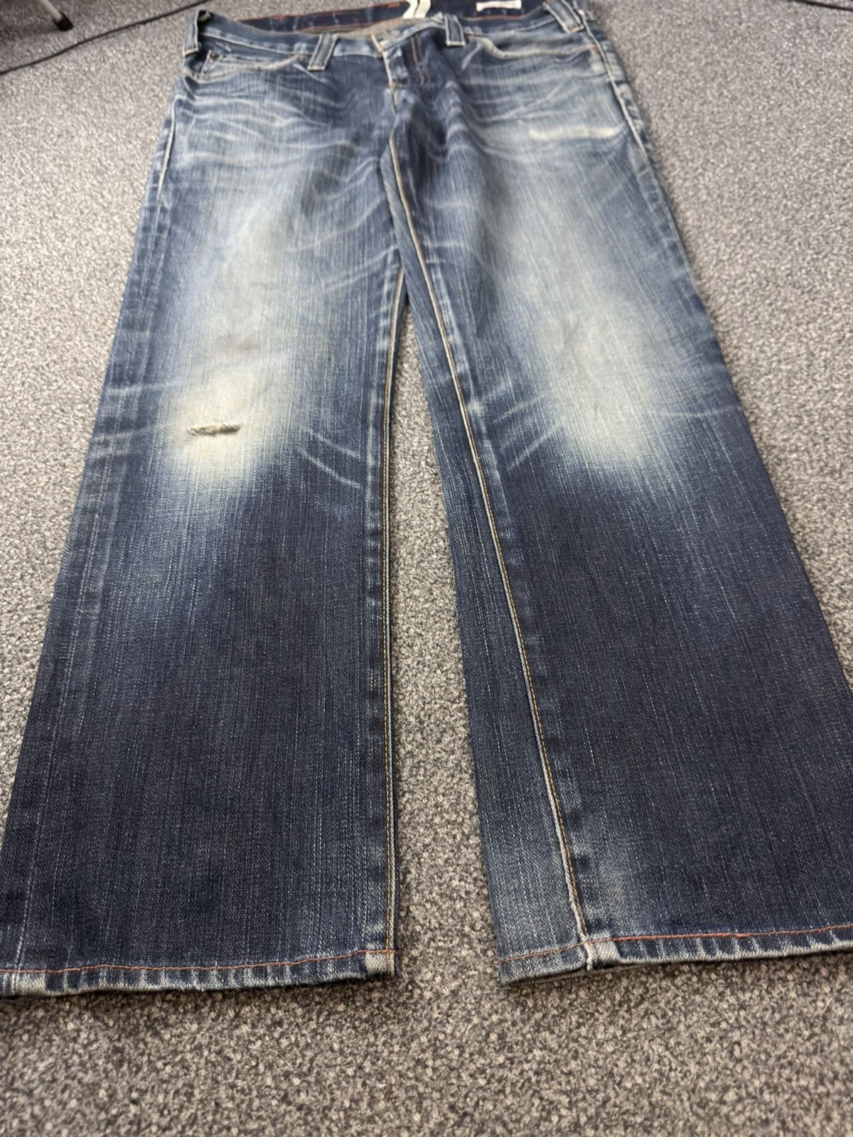 Engineered Garments × Levi's Vintage Levi’s 519 90s Distressed Heavy Fade Whisker Denim Size US 31 - 6 Thumbnail