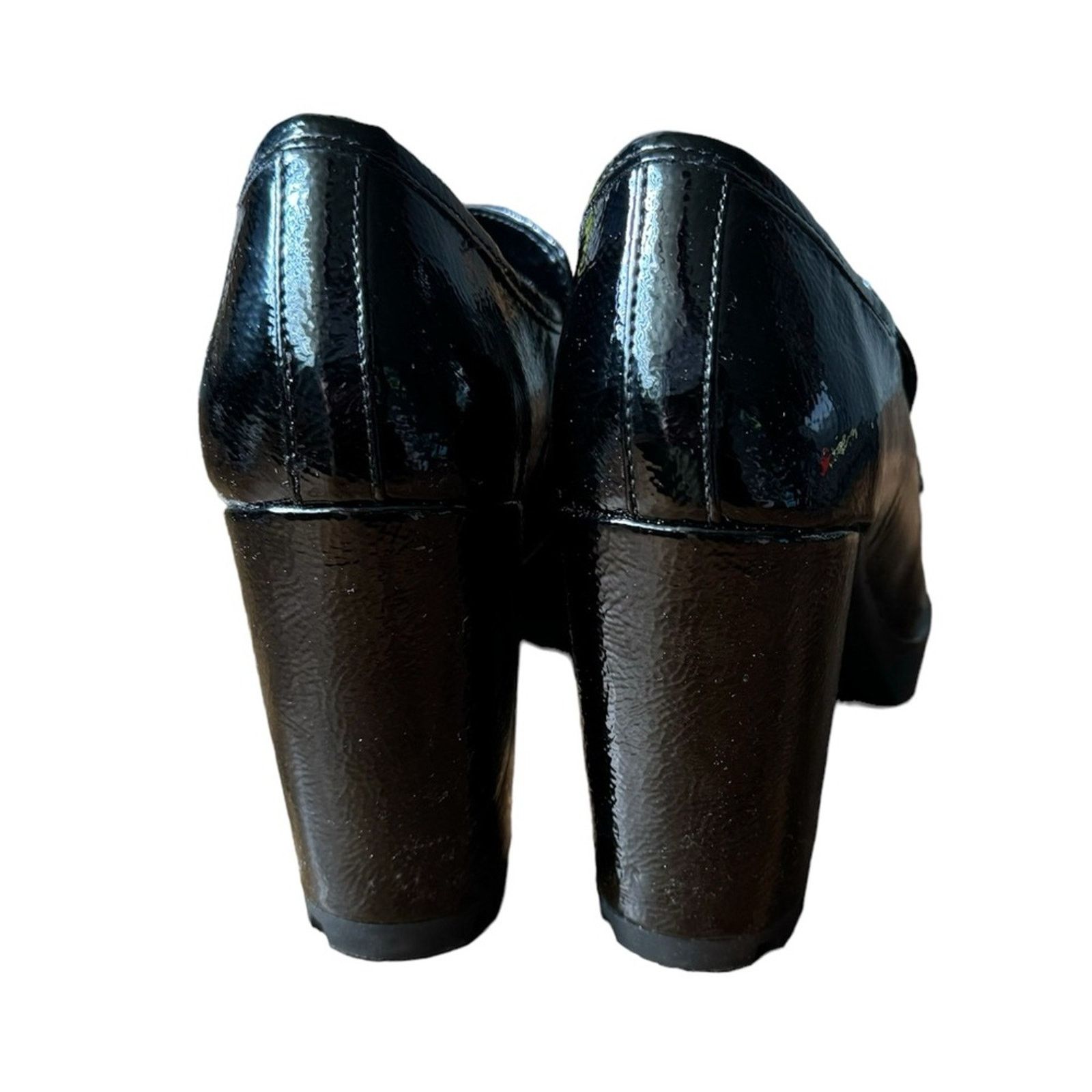 Kenneth Cole Kenneth Cole Women's Black Leather Justin Lug Loafer Pumps Size US 8.5 / IT 38.5 - 4 Thumbnail