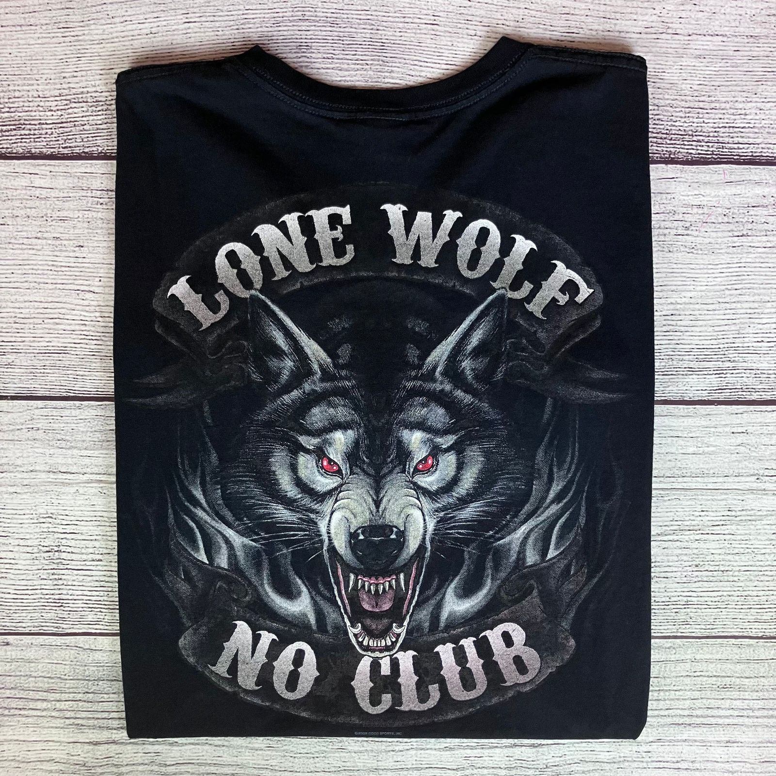 Vintage 2009 Lone Wolf "No Club" Double Sided T-shirt Size US L / EU 52-54 / 3 - 1 Thumbnail