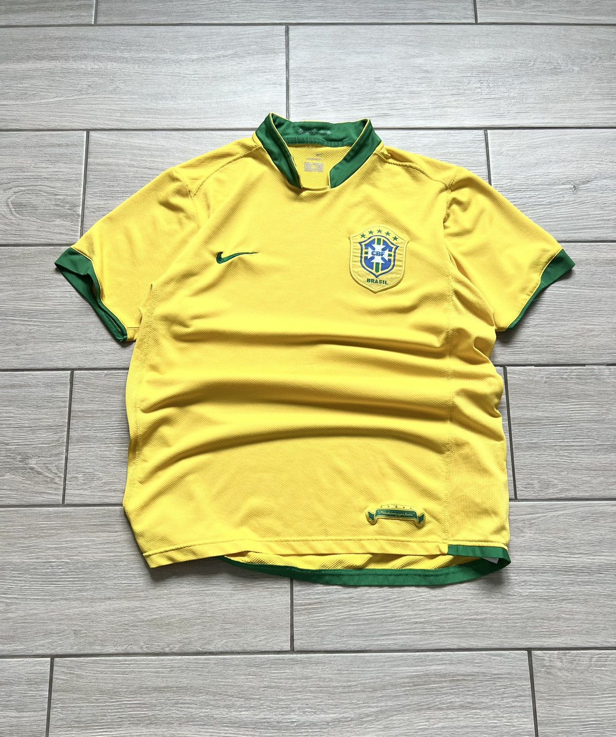 BRAZIL 2000 HOME FOOTBALL SHIRT SOCCER JERSEY NIKE YELLOW