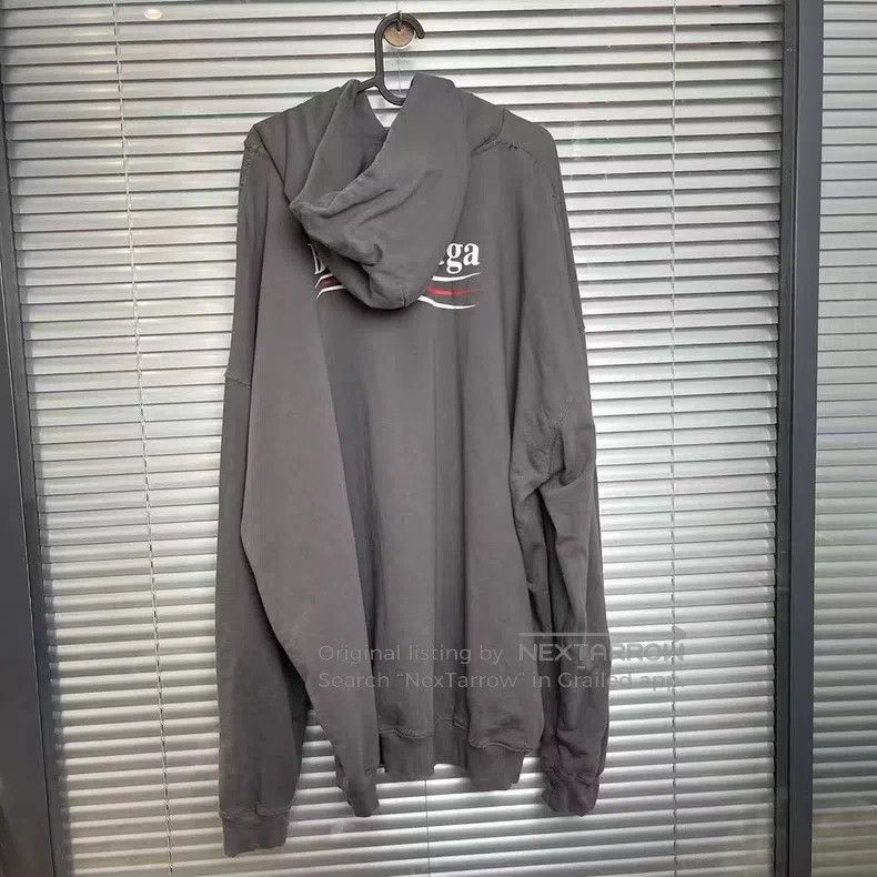 Balenciaga Balenciaga Gray Coke print logo hooded sweatshirt Size US M / EU 48-50 / 2 - 2 Thumbnail