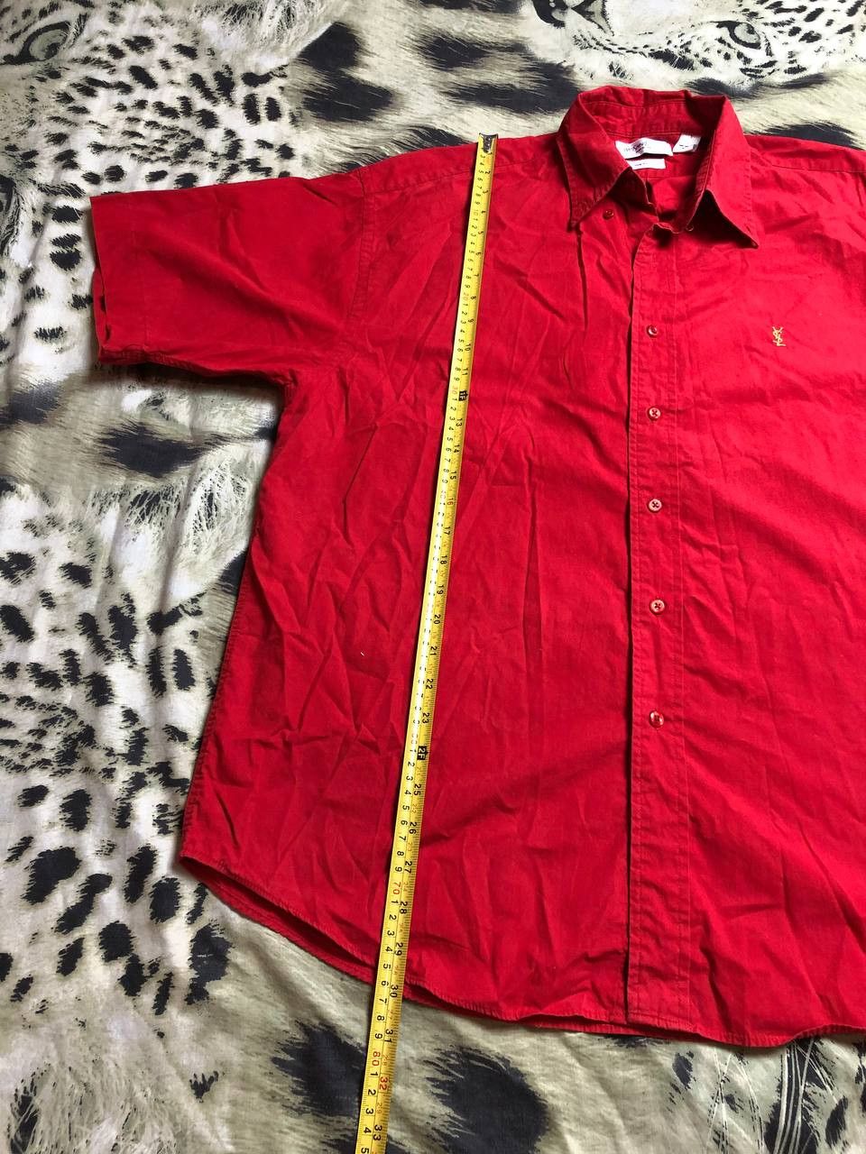 Yves Saint Laurent Yves Saint Laurent Vintage Red Shirt Button Up Cotton Ysl Size US L / EU 52-54 / 3 - 10 Thumbnail