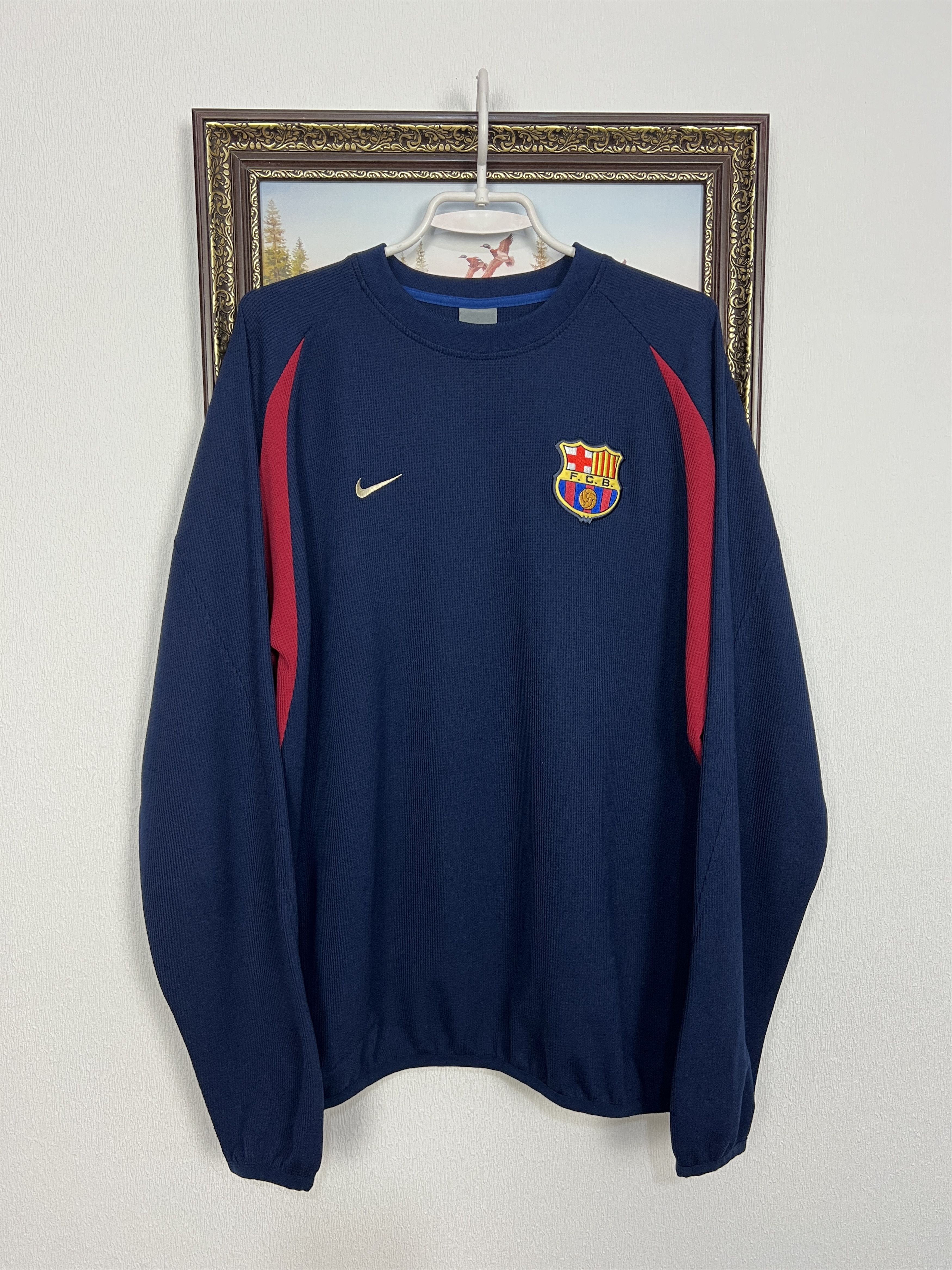 Nike Vintage 2000's Nike Barcelona Football Sweatshirt Track Top Size US L / EU 52-54 / 3 - 1 Thumbnail