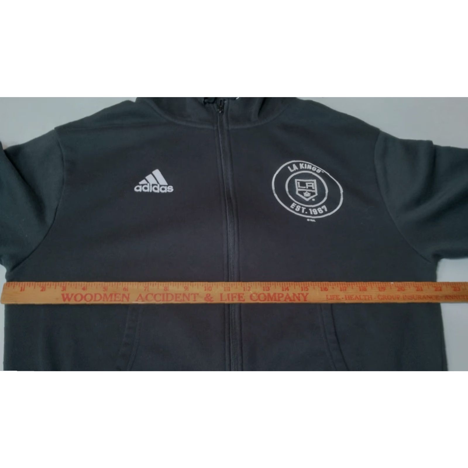 Adidas ADIDAS LA Kings Hoodie Medium Black White Full Zip Long Sleeve Sports Mens Size US M / EU 48-50 / 2 - 4 Thumbnail
