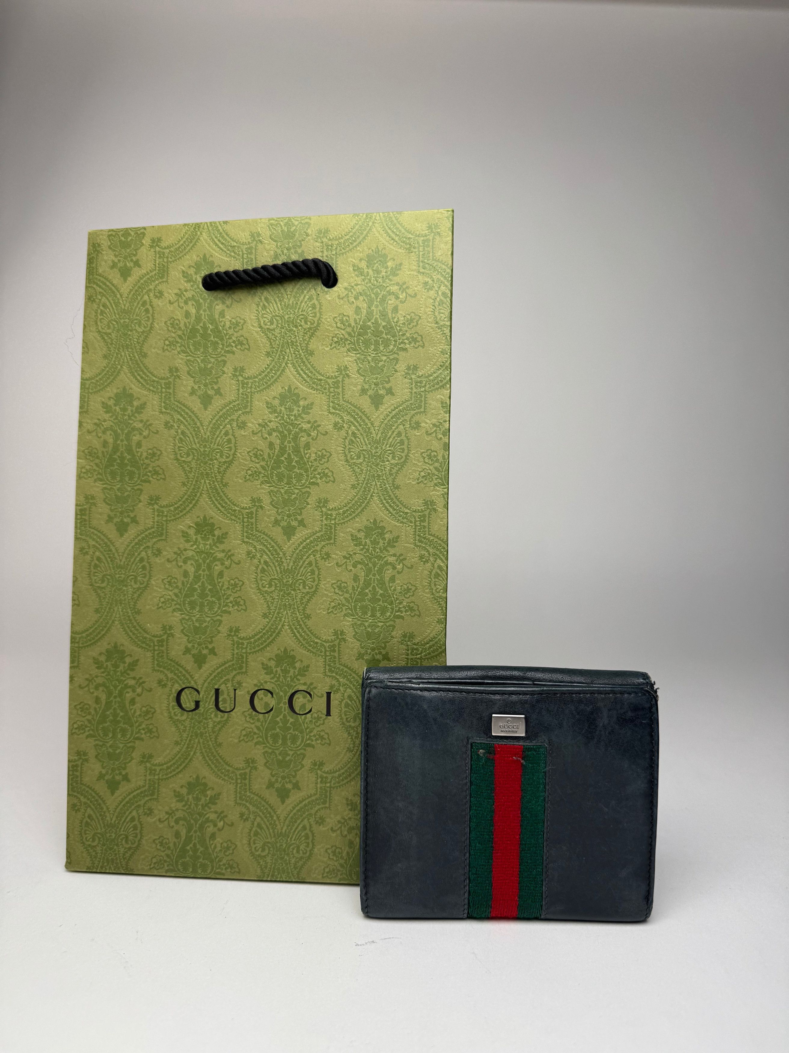 Gucci Vintage Leather wallet black Size ONE SIZE - 1 Thumbnail