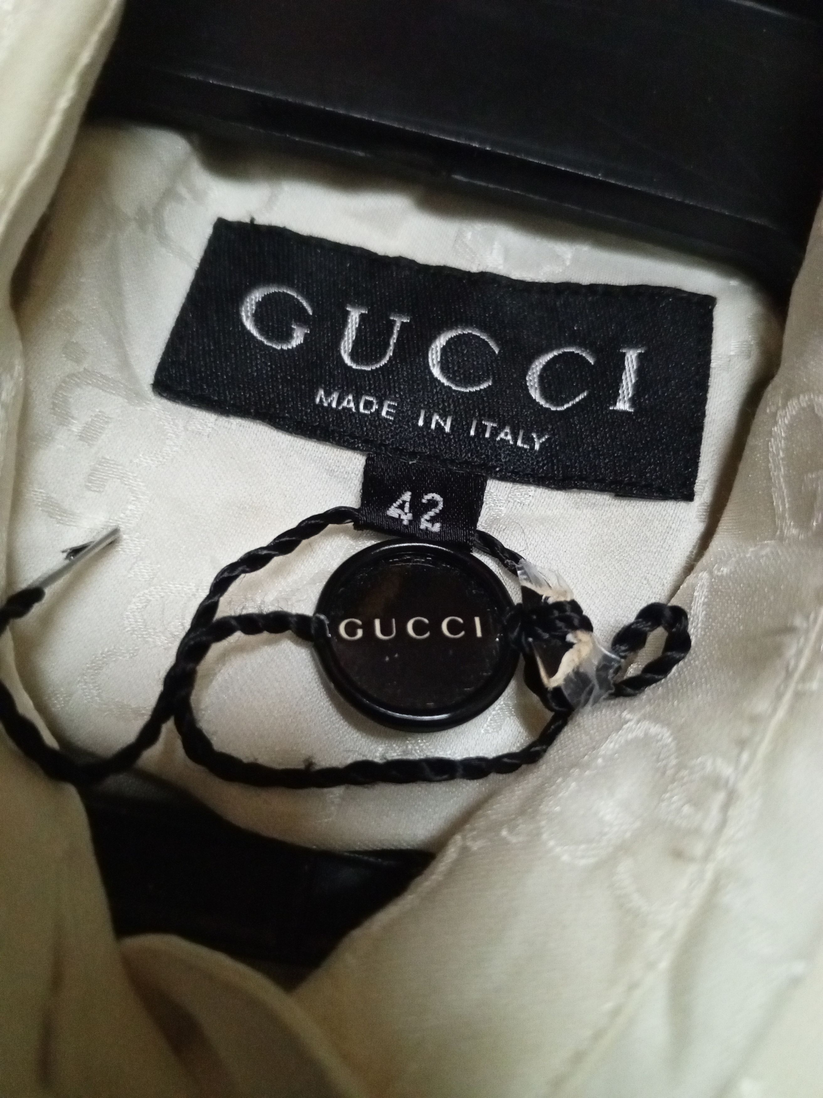 Gucci ‼️torn item‼️Gucci fodena lining doublure button ups VTG Size L / US 10 / IT 46 - 14 Thumbnail