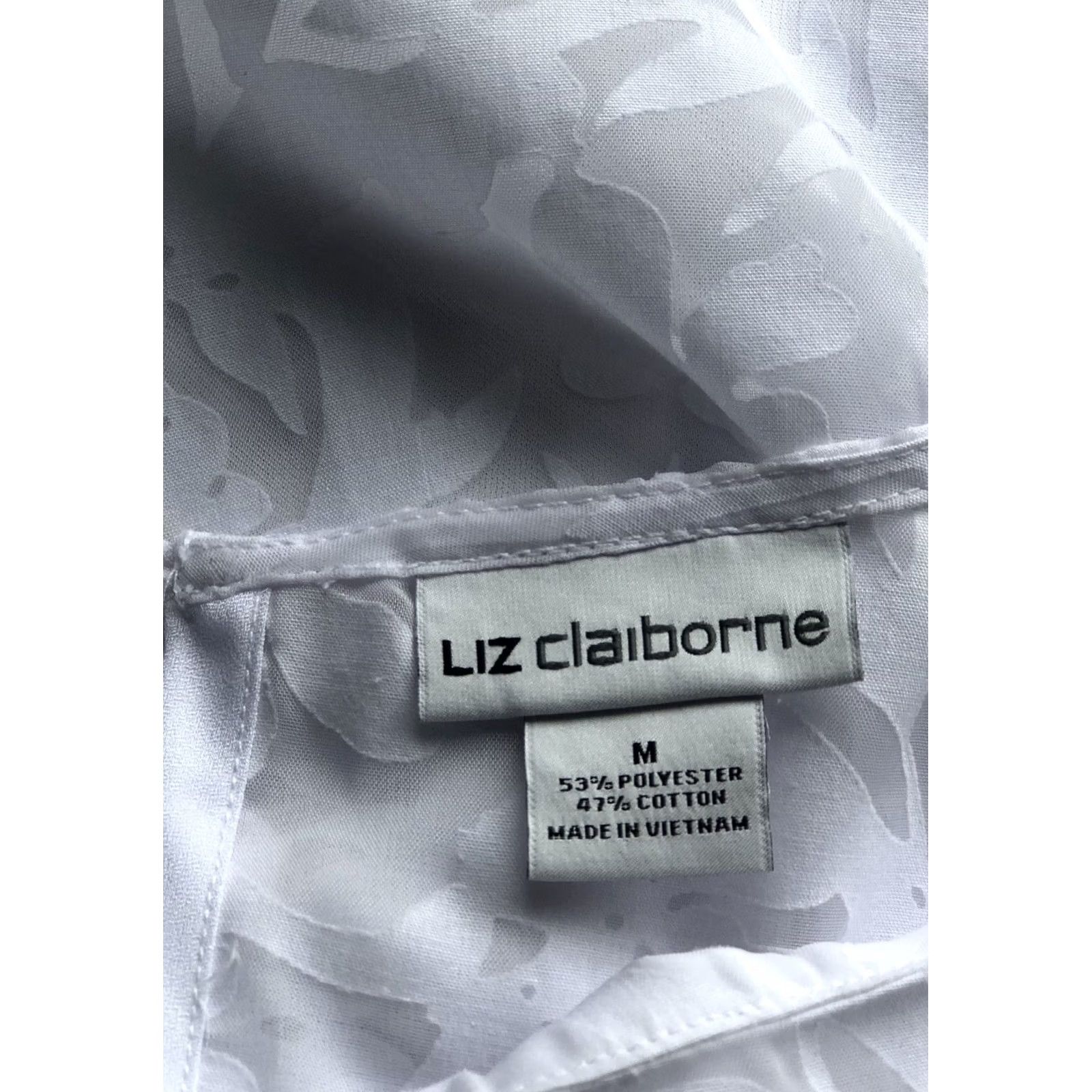 Liz Claiborne Liz Claiborne combo top blouse M White Floral Fairy Boho Dainty Size M / US 6-8 / IT 42-44 - 4 Thumbnail