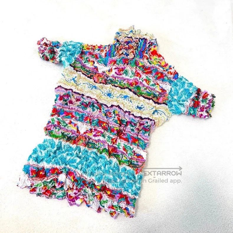Issey Miyake Issey Miyake Crinkled Oil Painting Top Size M / US 6-8 / IT 42-44 - 5 Thumbnail