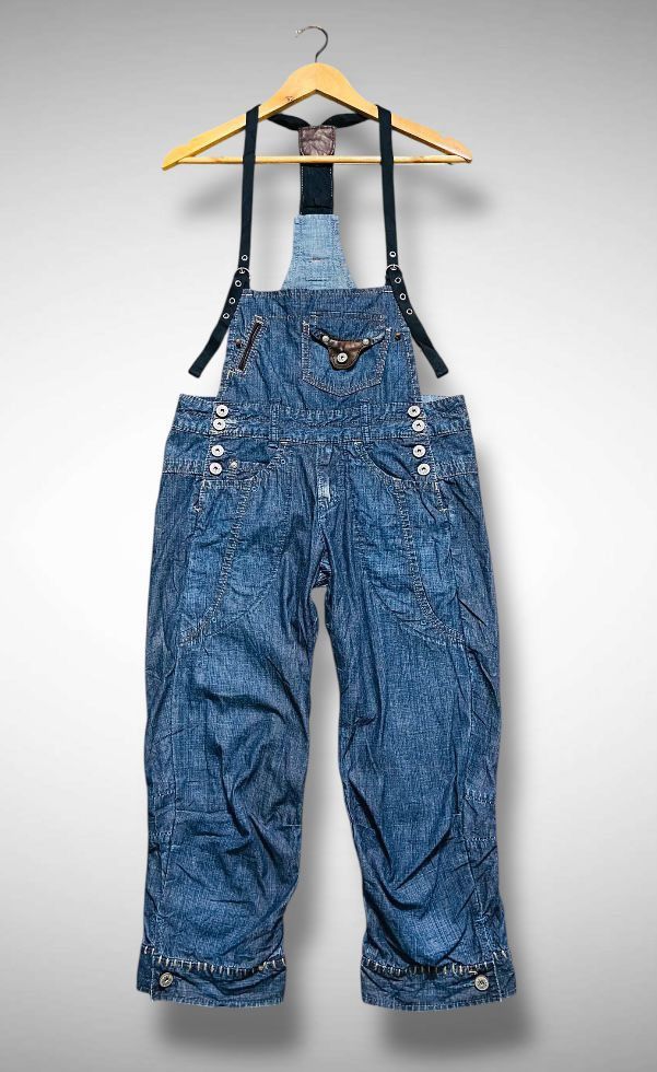 Marithe + Francois Girbaud 🔥MFG BLUE DENIM JUMPSUITS OVERALL PANT W32 Size US 32 / EU 48 - 1 Thumbnail