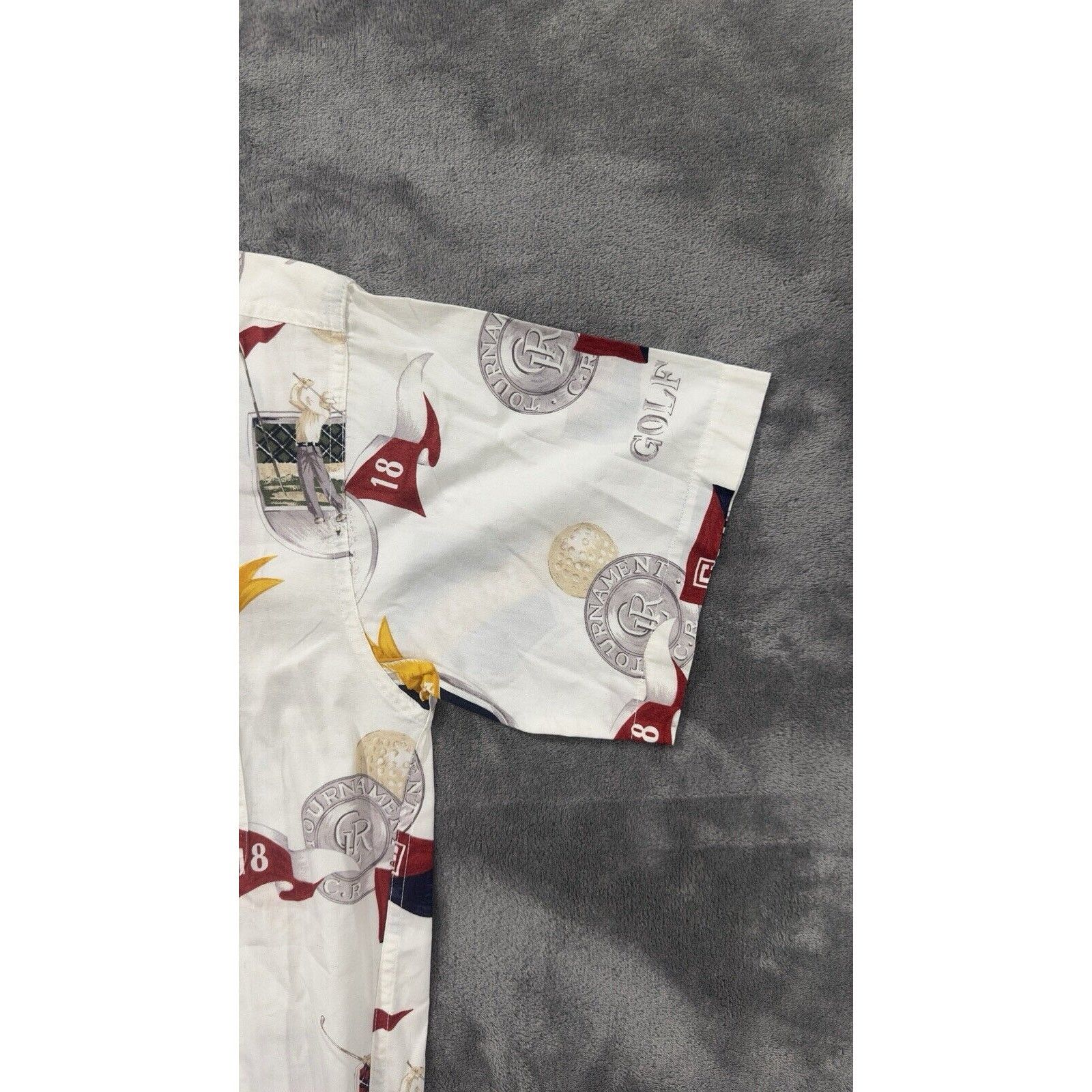 Ralph Lauren Vtg Chaps Ralph Lauren Mens M 80's Golf Print Button Down Size US M / EU 48-50 / 2 - 14 Thumbnail