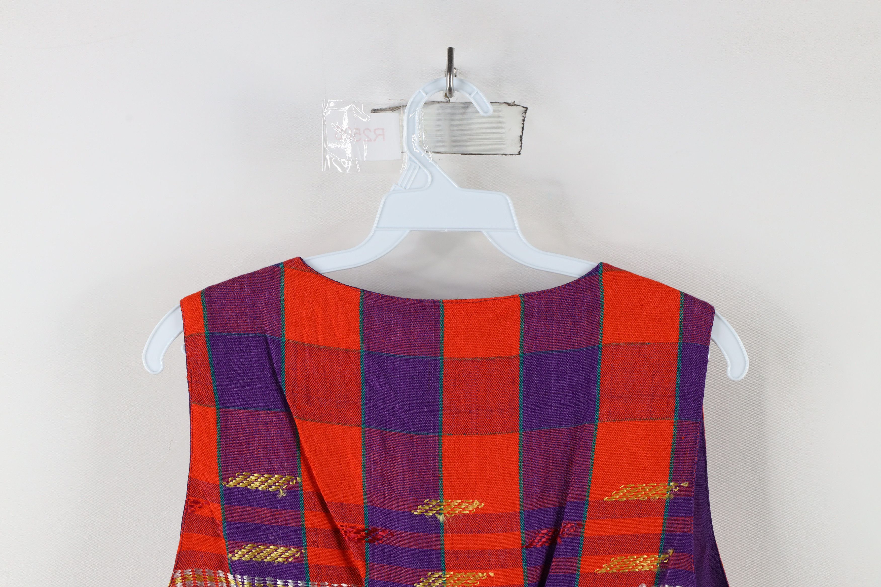 Vintage Vintage 90s Streetwear India Madras Plaid Vest Jacket Size M / US 6-8 / IT 42-44 - 15 Thumbnail