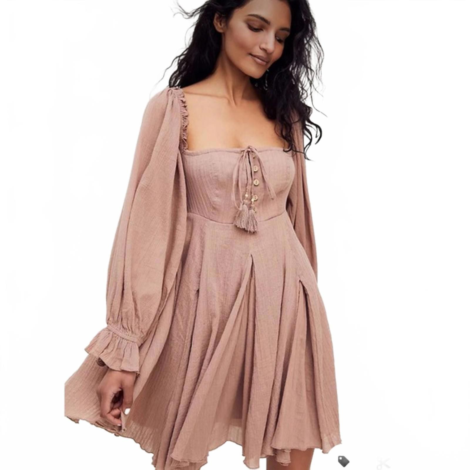 Free People Free people Rare how about you mini dress M boho festival Size M / US 6-8 / IT 42-44 - 1 Thumbnail