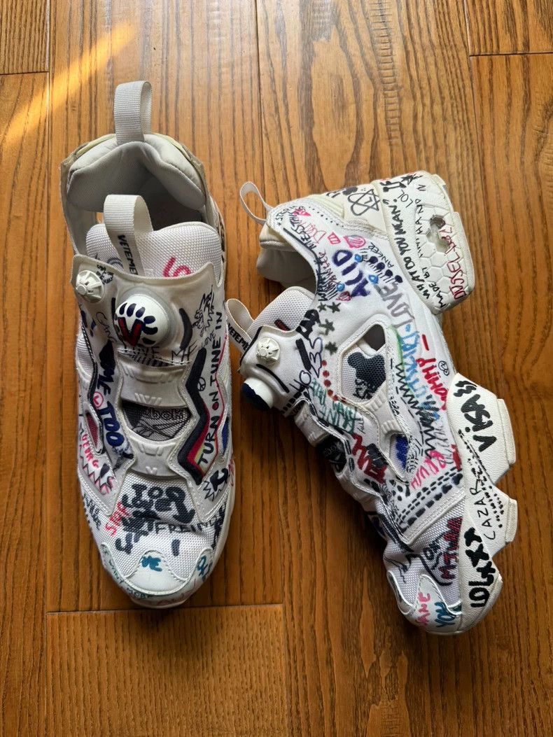 Vetements Vetements Reebok Pump Fury Graffiti Sneakers Size US 9 / EU 42 - 1 Thumbnail