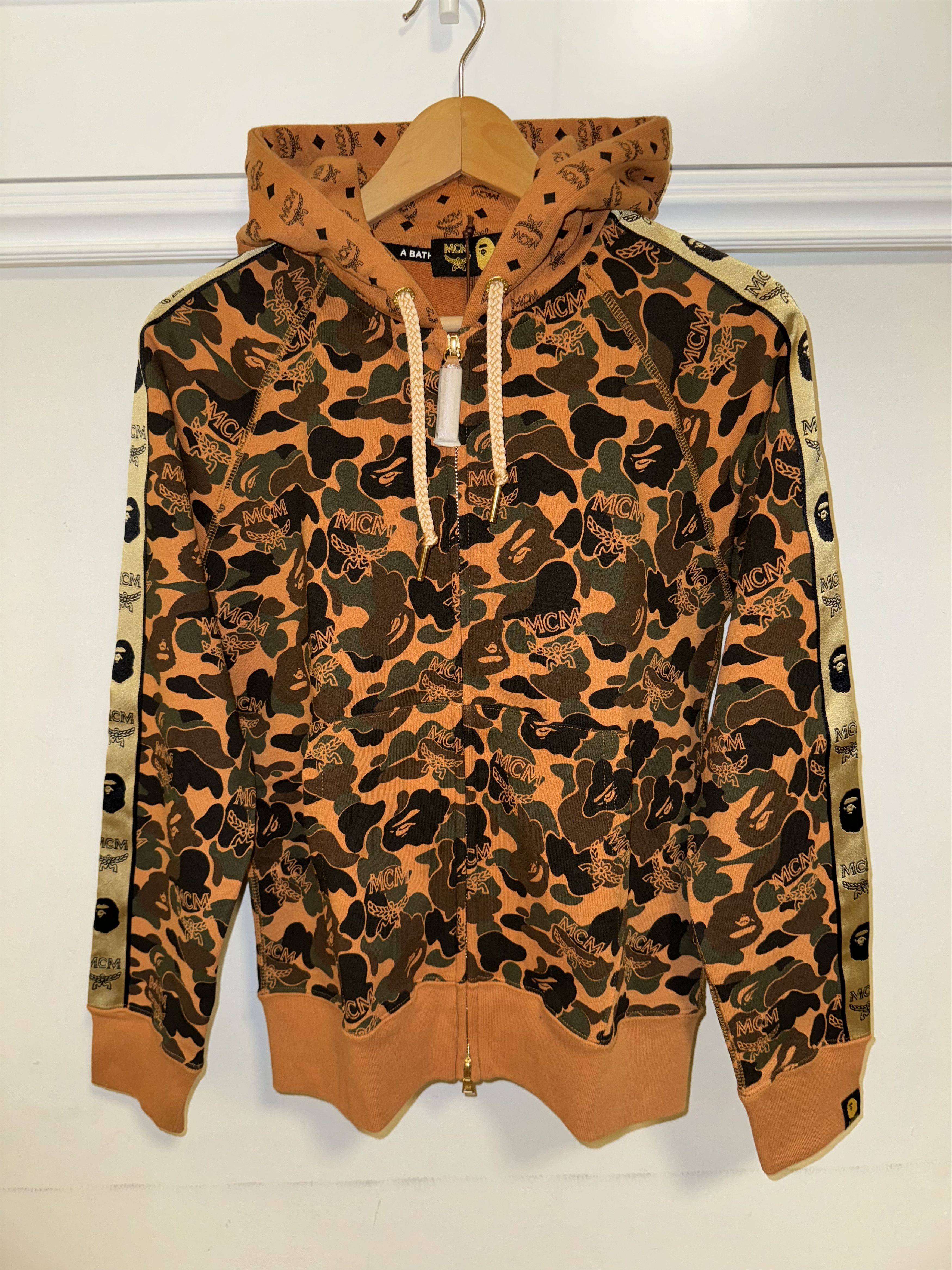 Bape Bape x MCM Camo Zip Hoodie Grailed
