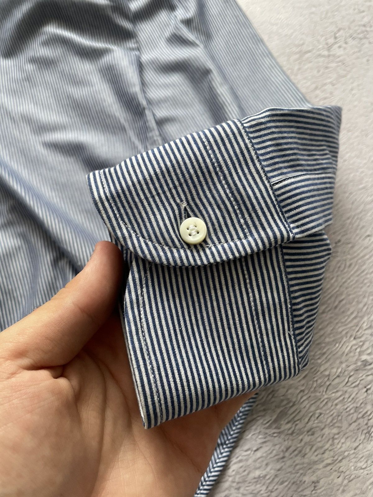 Loro Piana LUXURY LORO PIANA! Dress Shirt Striped Made In Italy Size US L / EU 52-54 / 3 - 8 Thumbnail