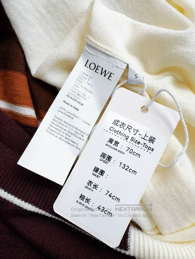 Loewe Loewe Color-Blocked Polo Shirt in Khaki and Burgundy Size US S / EU 44-46 / 1 - 7 Thumbnail