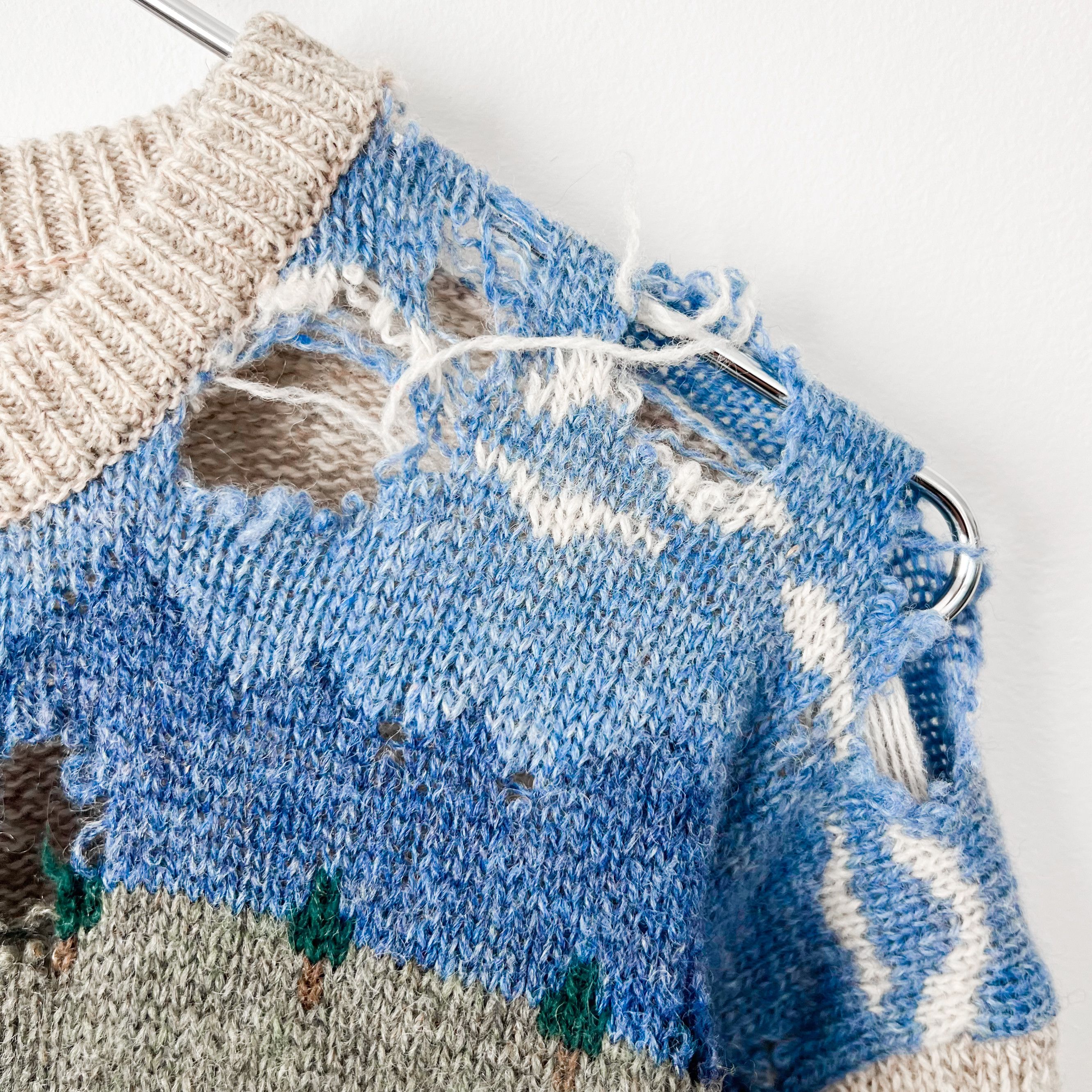 Eddie Bauer VTG Y2K Eddie Bauer Super Soft Knitted Distressed Sweater Size US S / EU 44-46 / 1 - 6 Thumbnail
