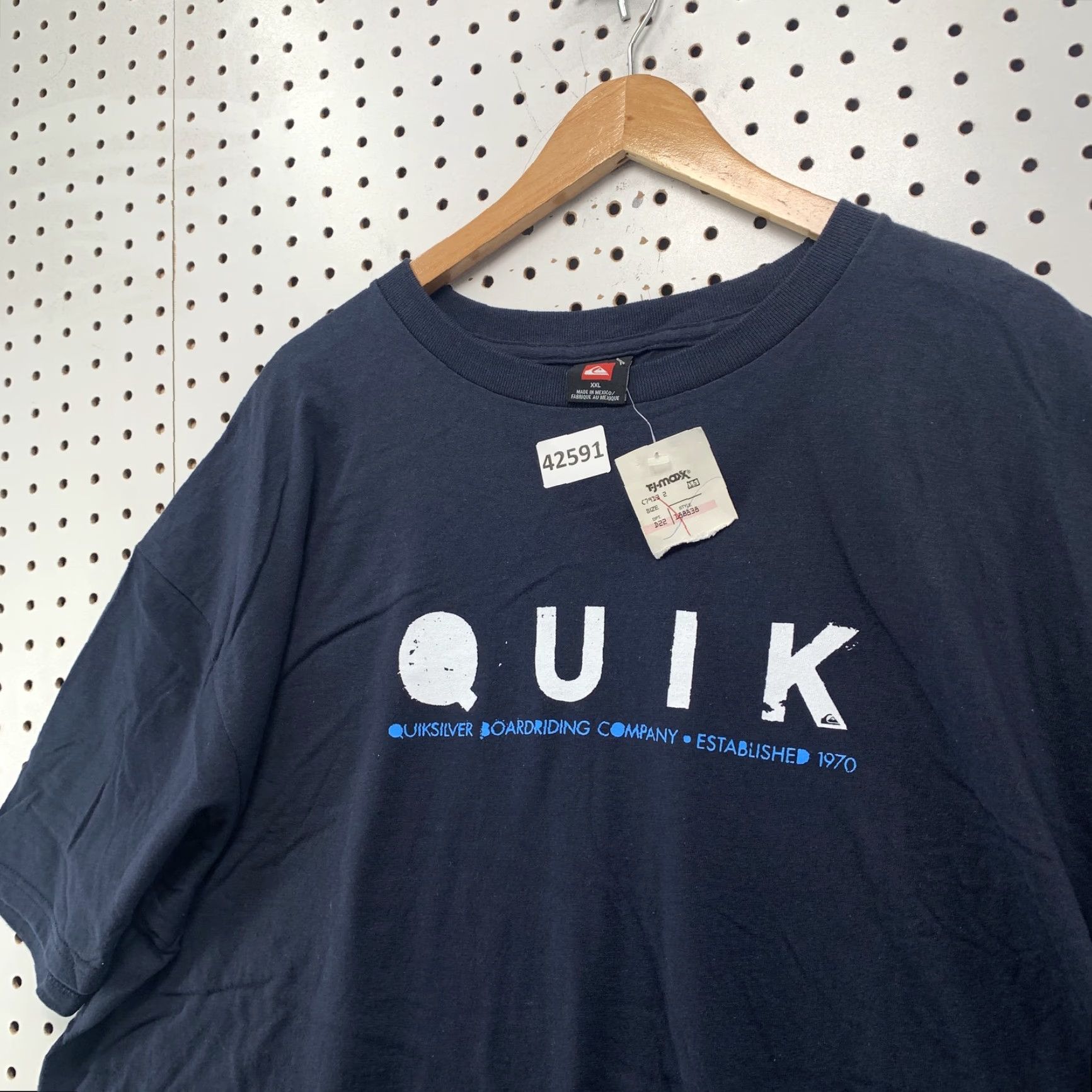 Quiksilver VINTAGE Quiksilver Shirt 2XL XXL Solid Navy Blue Surfer Short Sleeve Crew Neck NWT Mens 2000s Size US XXL / EU 58 / 5 - 7 Thumbnail