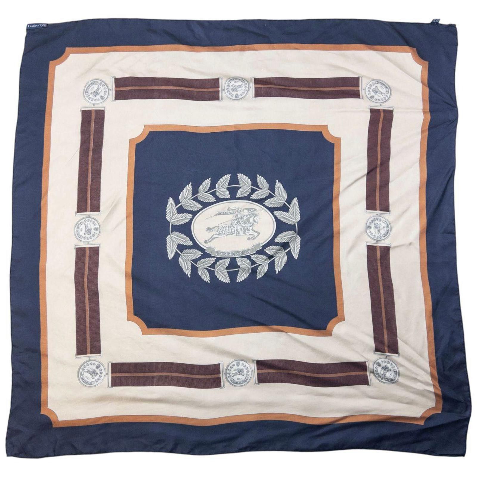 Burberry Vintage 80s Burberry Silk Scarf Size ONE SIZE - 3 Thumbnail