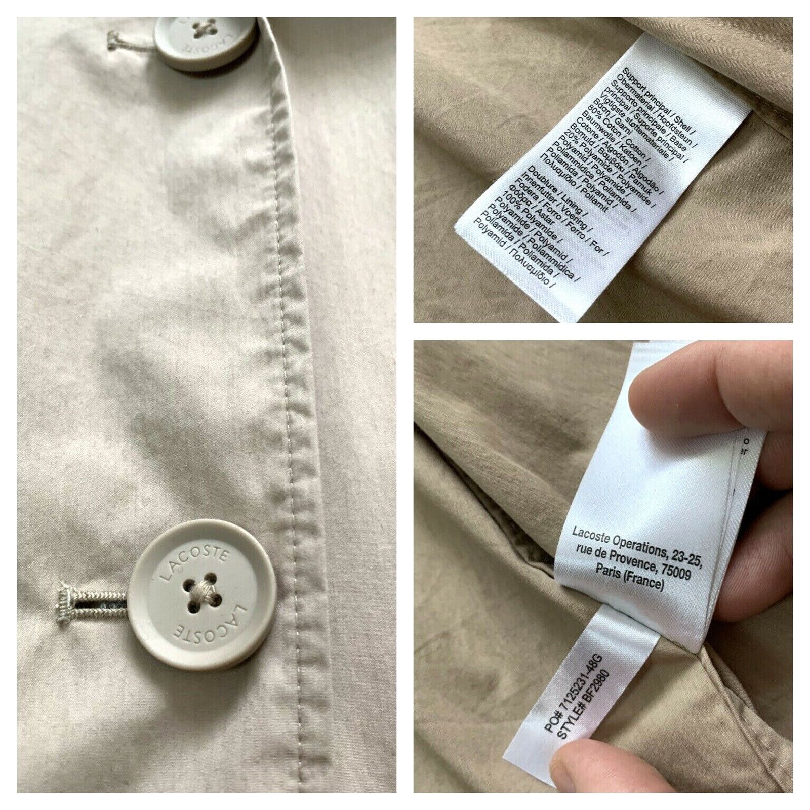 Lacoste Women's LACOSTE Long Trench Coat Jacket SZ EU 36 UK 8 US 4 S Size S / US 4 / IT 40 - 12 Thumbnail
