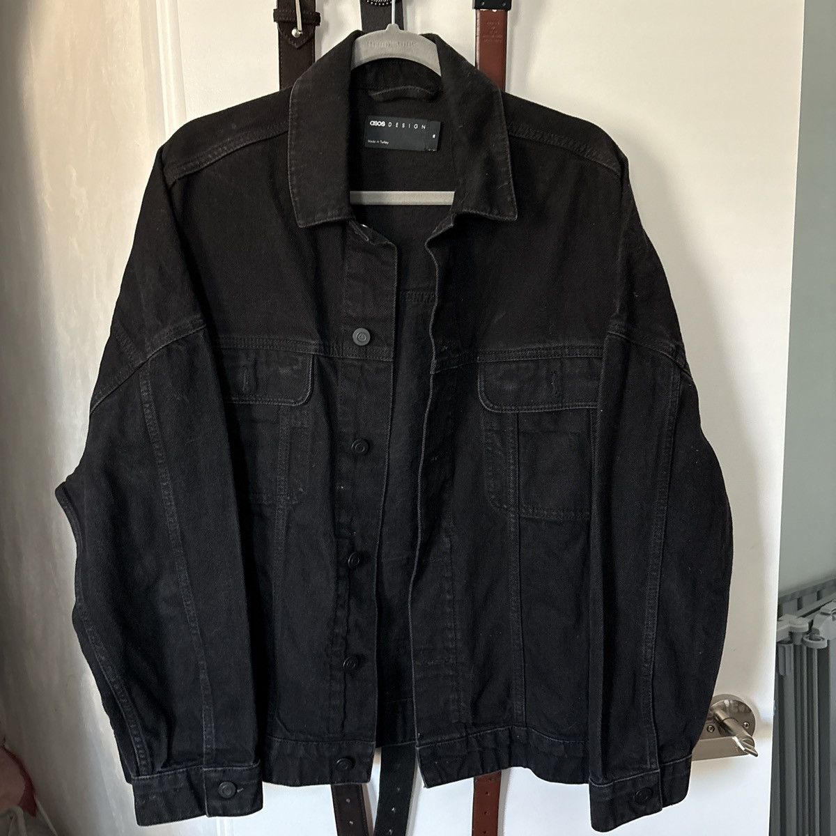 Asos Black denim jacket Size US M / EU 48-50 / 2 - 1 Thumbnail